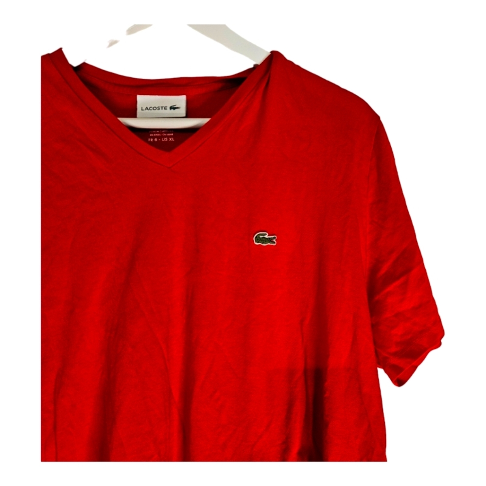Lacoste Pima Cotton Red Tee Shirt Size XL *Host Pick*
